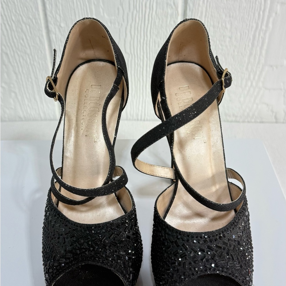 De Blossom Collection Sparkling Black Heels - Picture 2 of 9